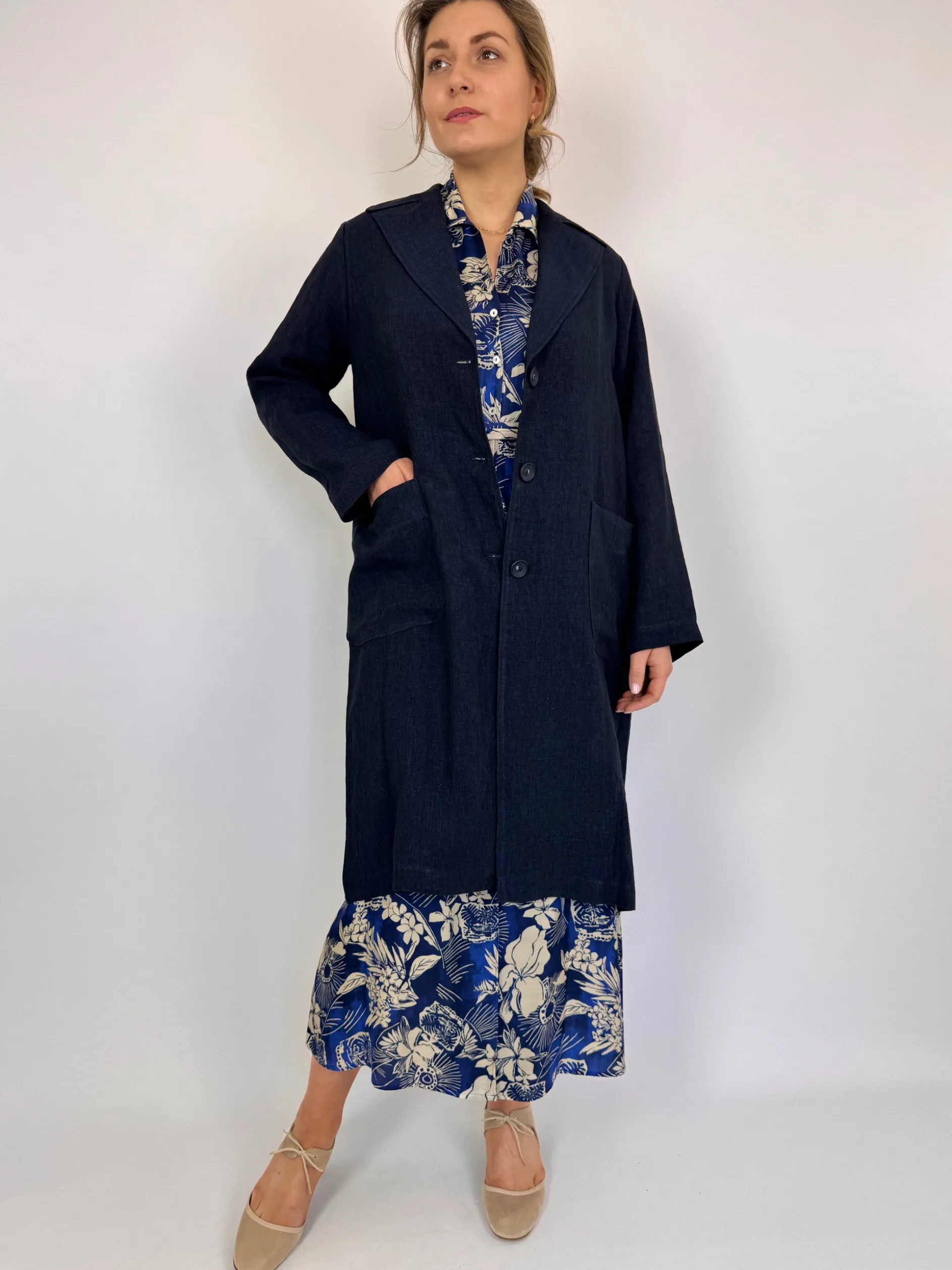 Diega Mileno Coat Marine