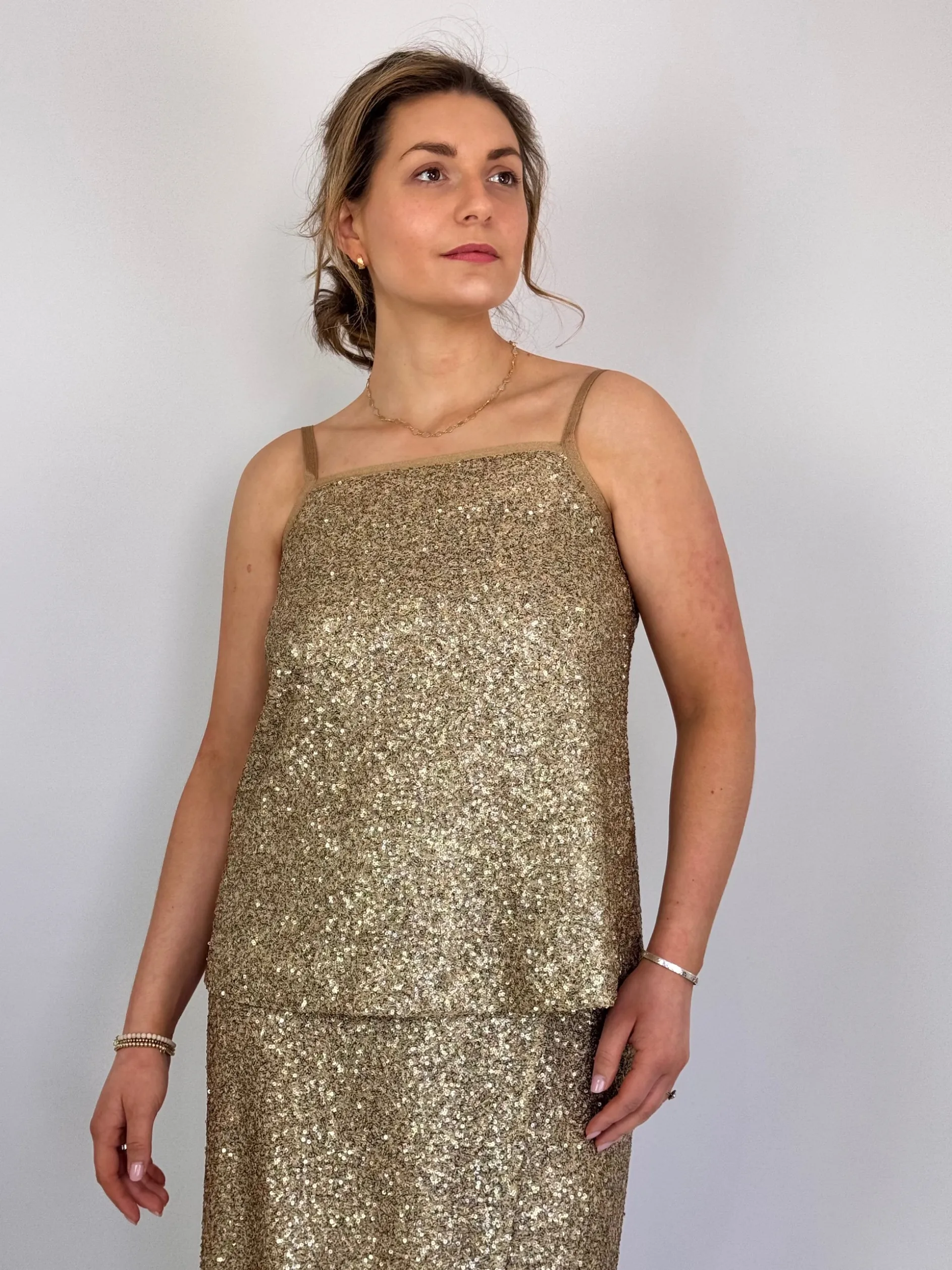 Diega Tofia Top Gold Sequin