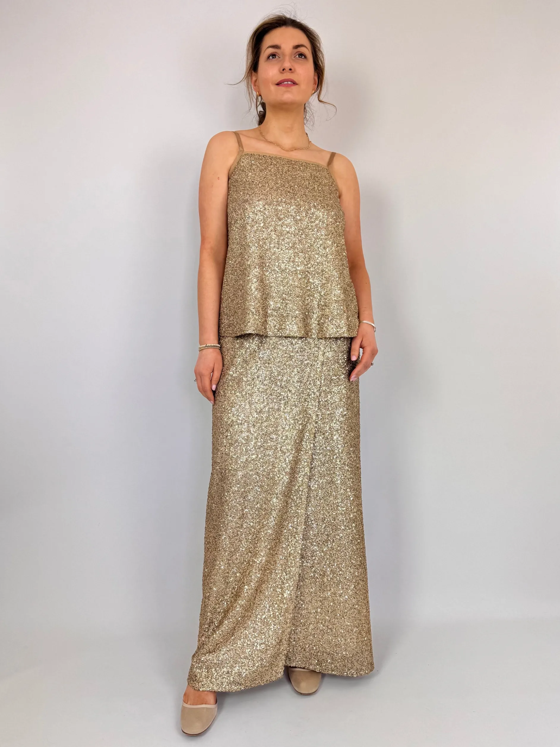 Diega Tofia Top Gold Sequin