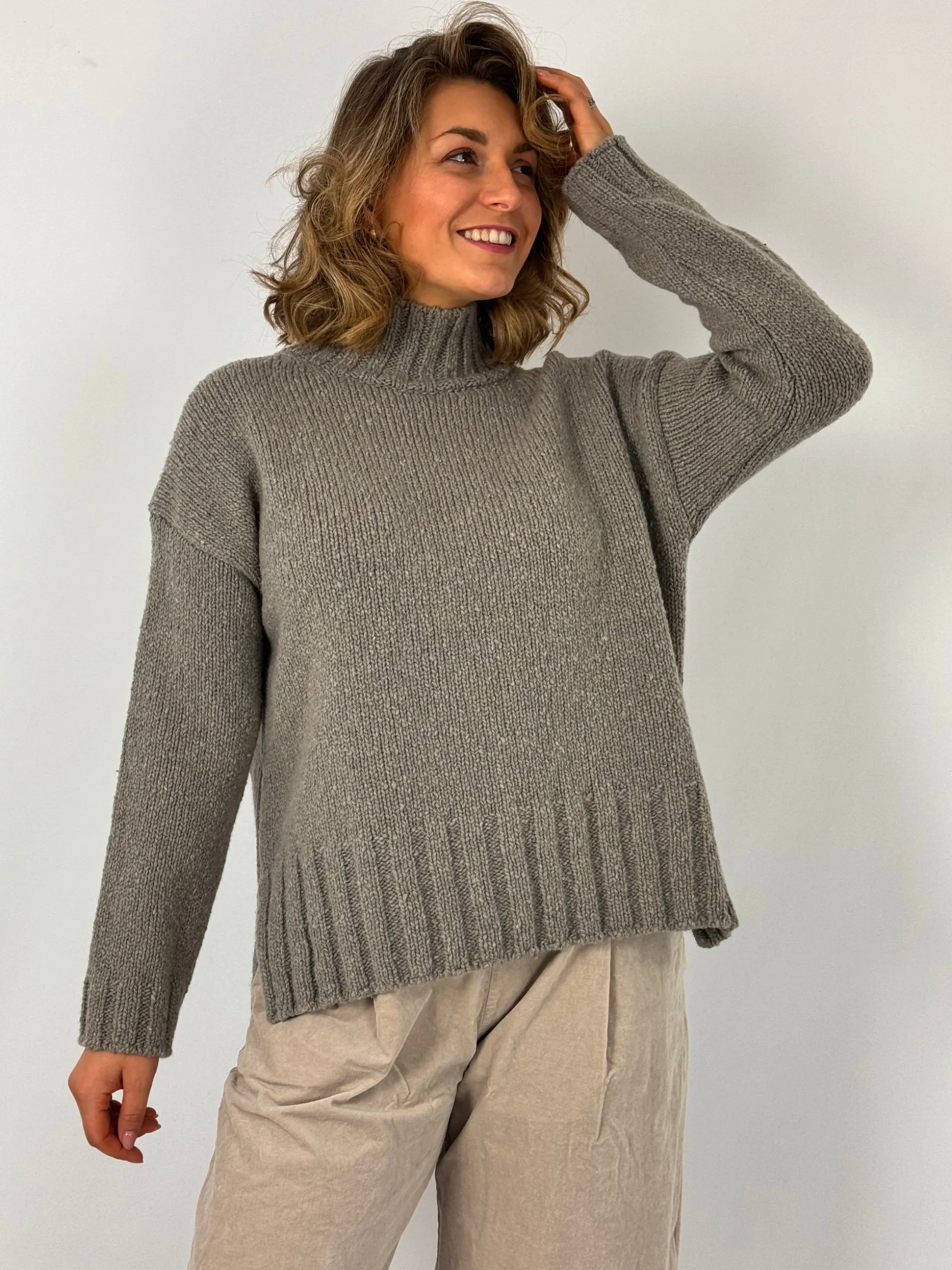 Evam Eva Turtleneck Jumper Mocha