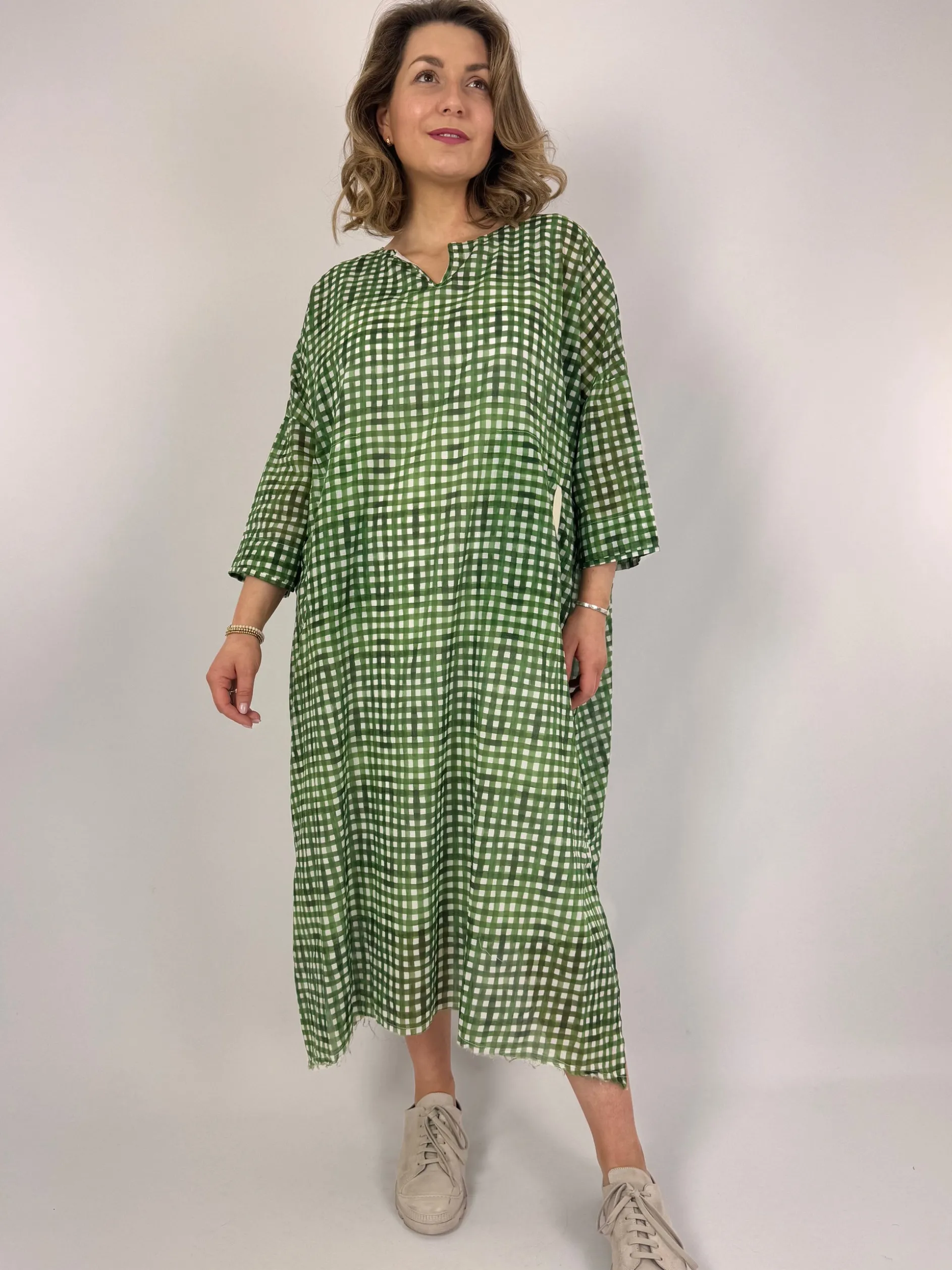 Hannoh Wessel Detta Dress Green Check