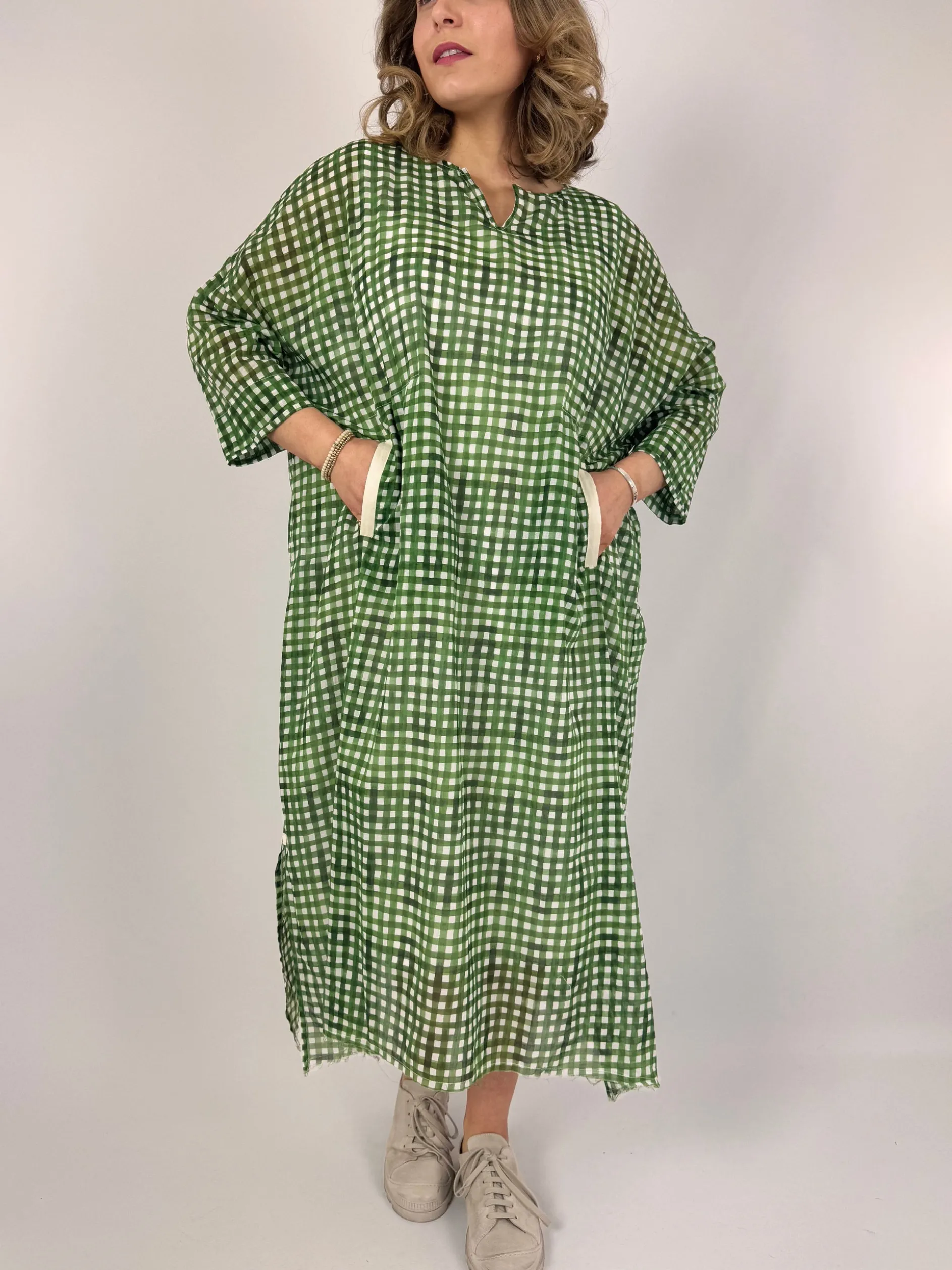 Hannoh Wessel Detta Dress Green Check