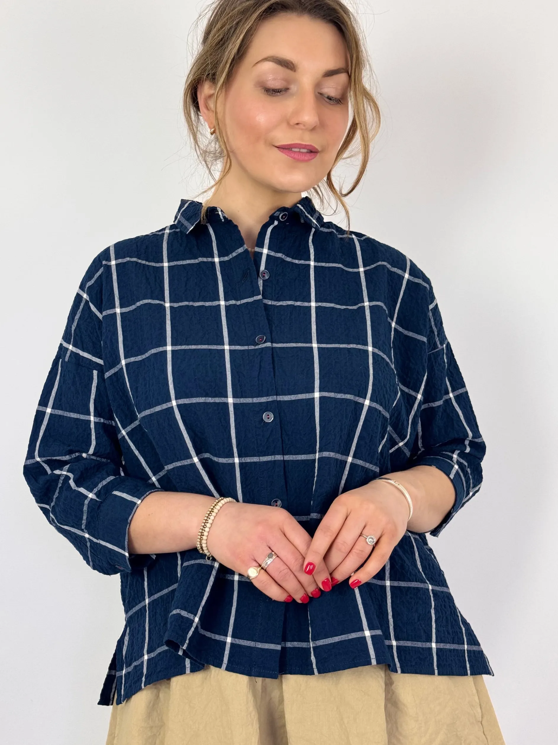 Hannoh Wessel Savannah Shirt Navy Check