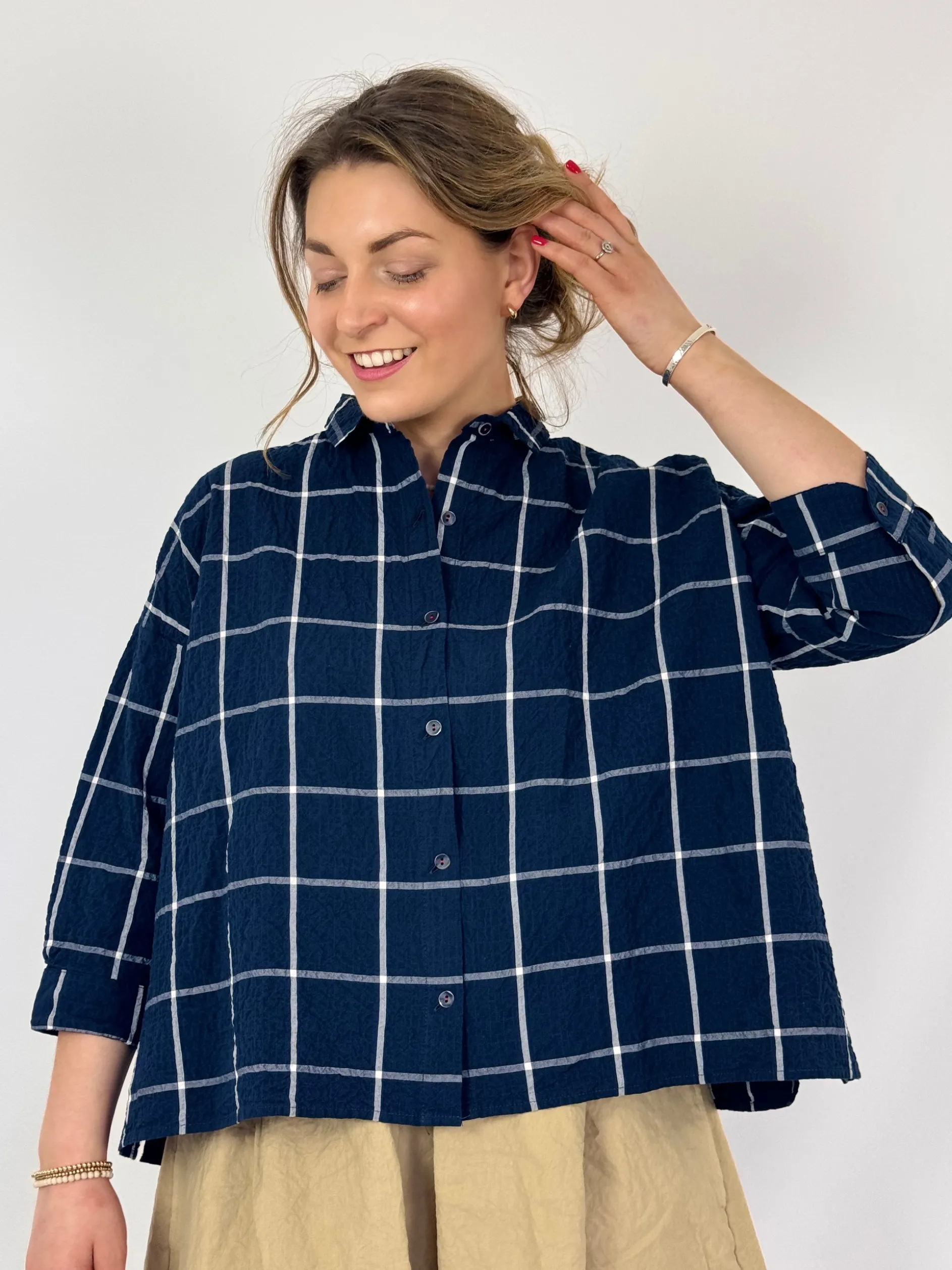 Hannoh Wessel Savannah Shirt Navy Check