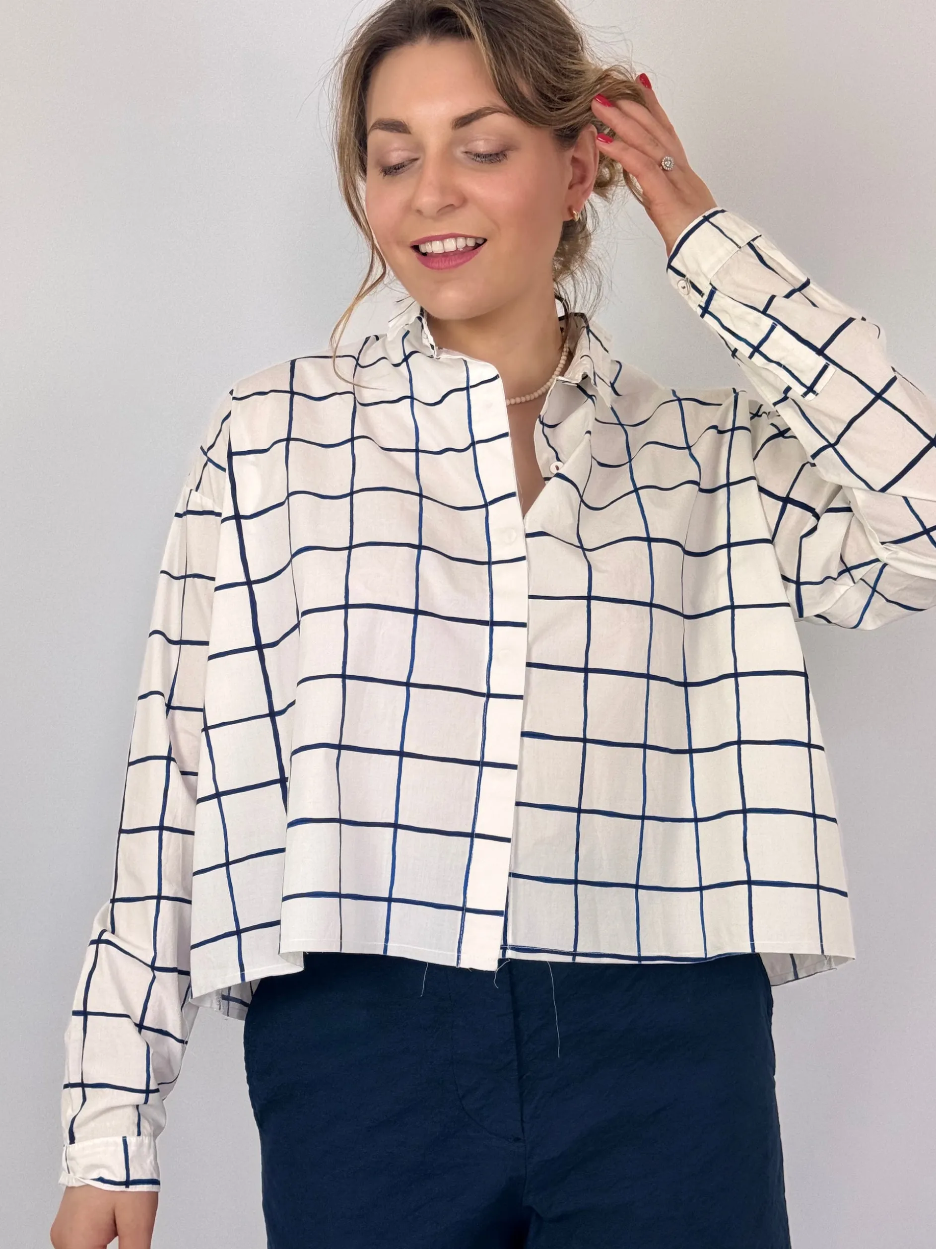 Hannoh Wessel Sonja Shirt Blue Check