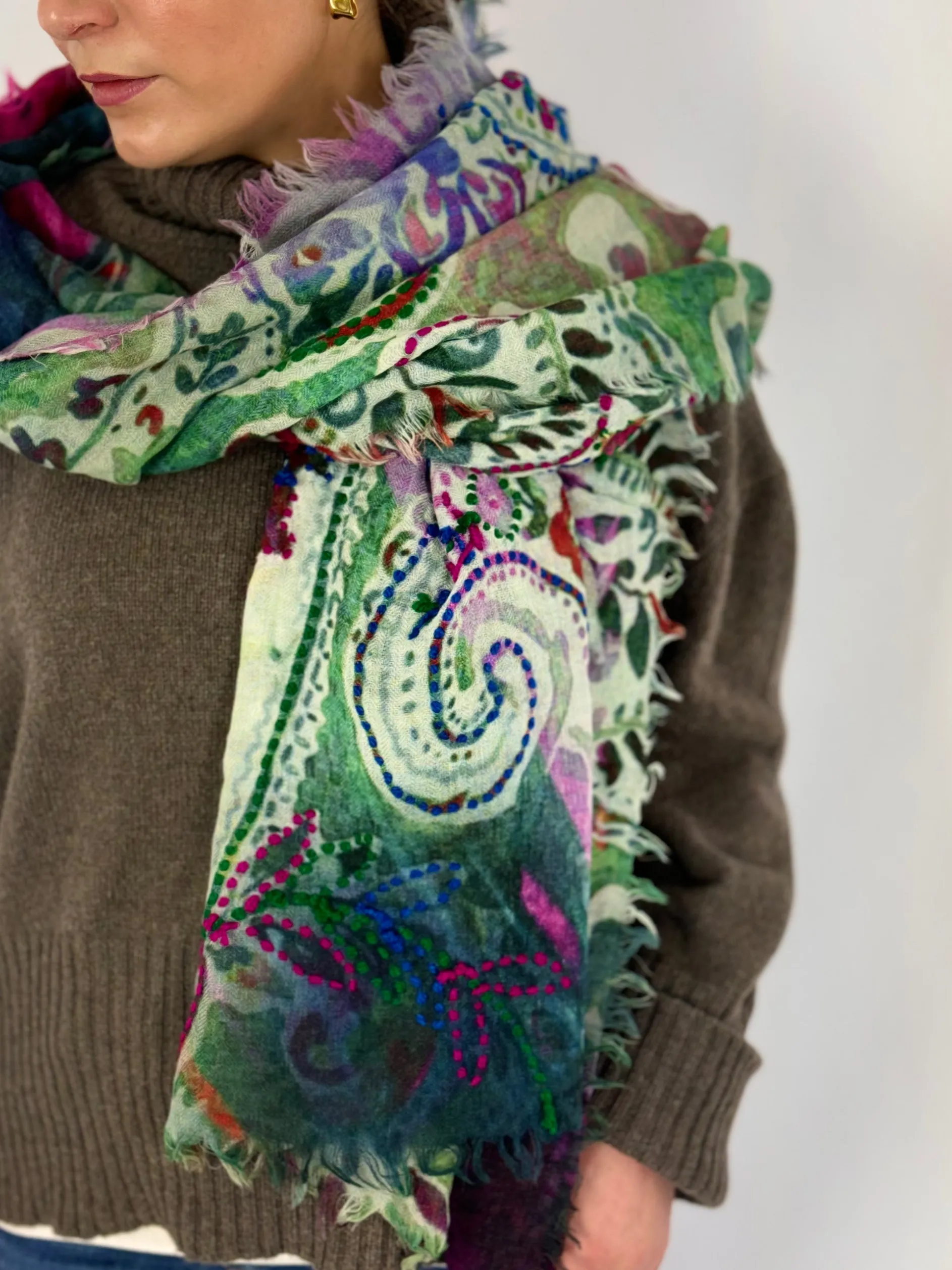 Jo Edwards Bella Embroidered Scarf