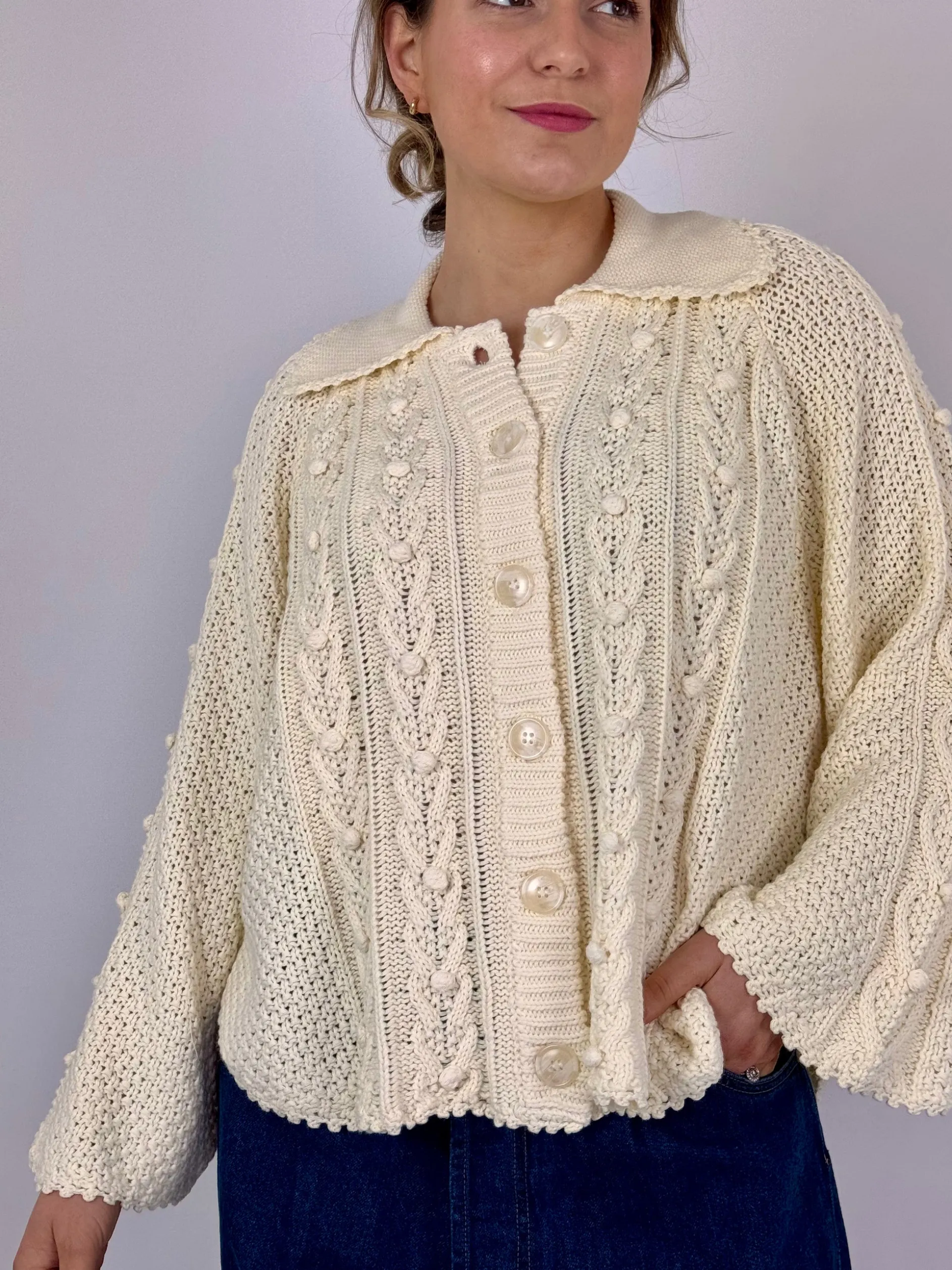 Louise Misha Khellane Cardigan Cream