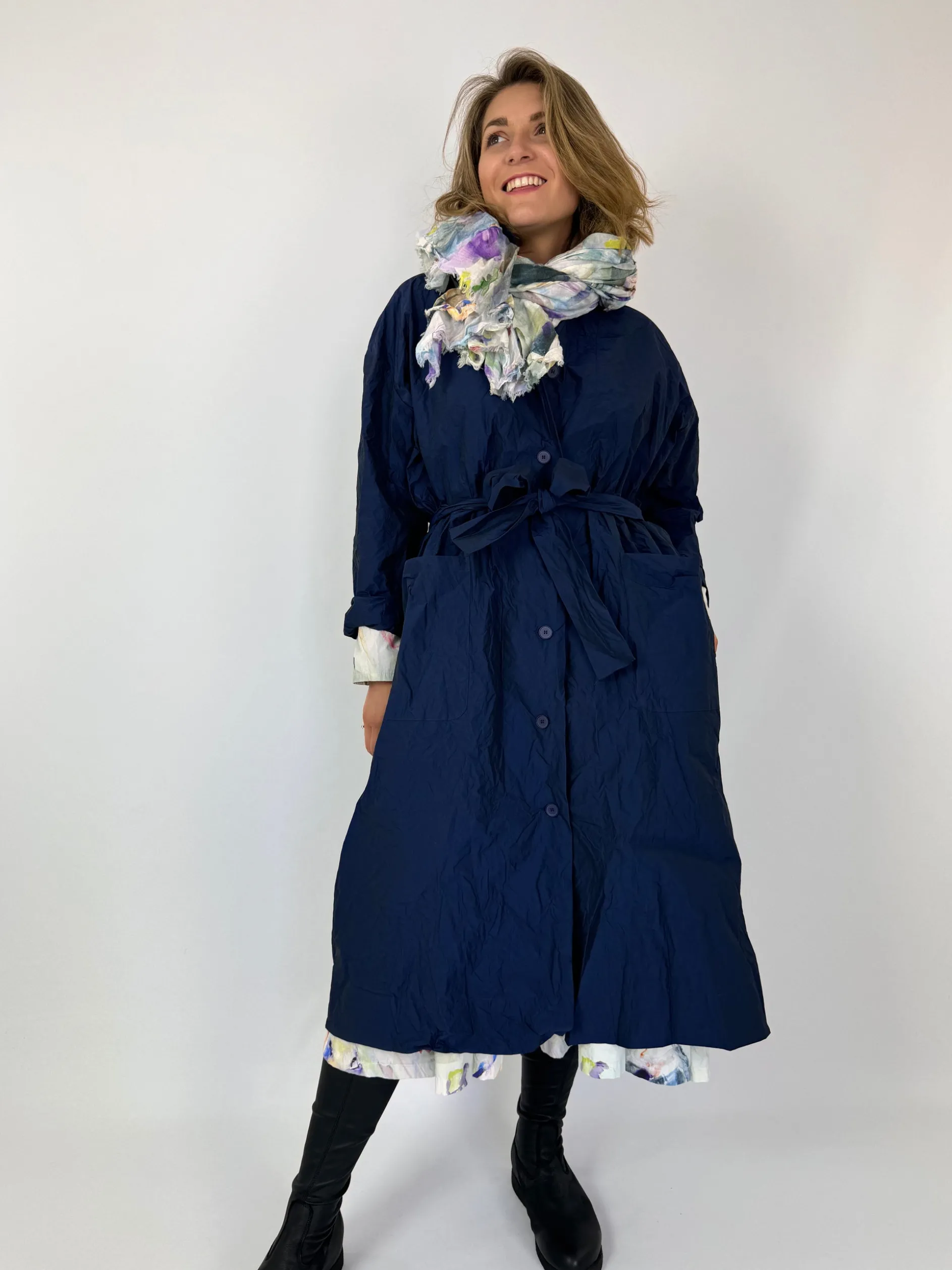 Manuelle Guibal Mystic Trench Coat Oceanic