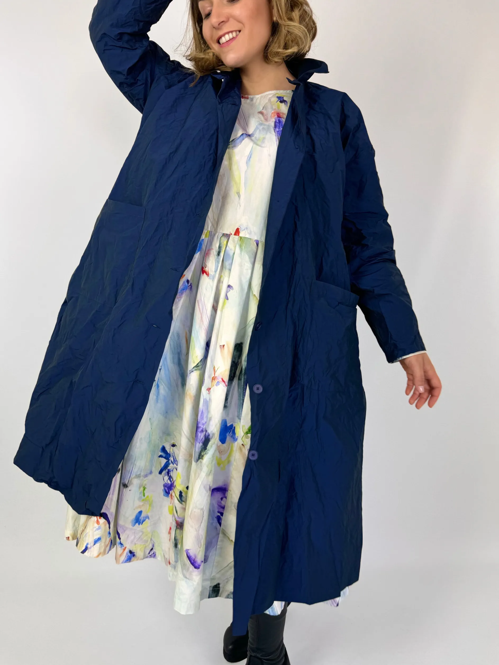 Manuelle Guibal Mystic Trench Coat Oceanic