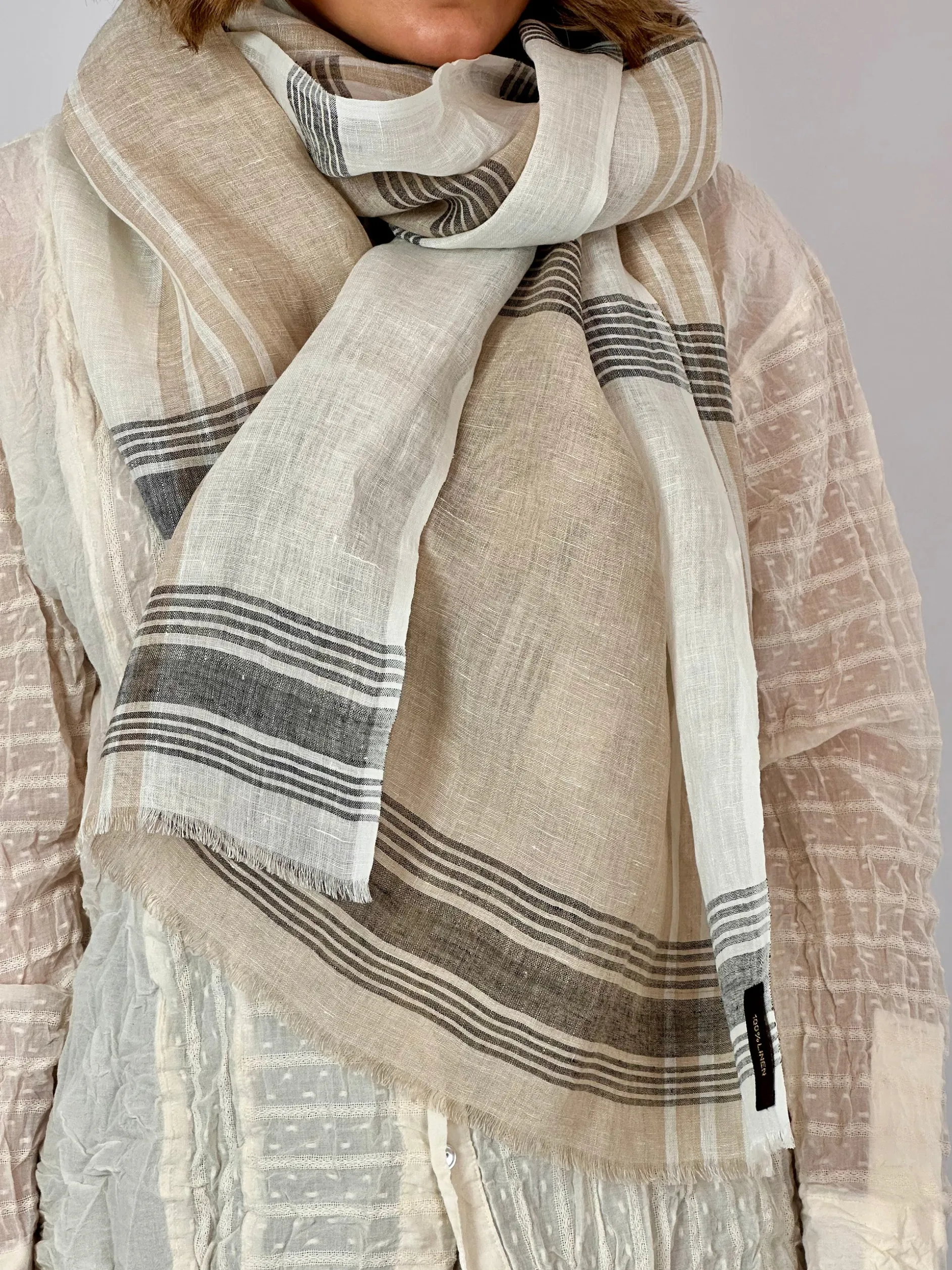 Moult Scarf Beige/Charcoal