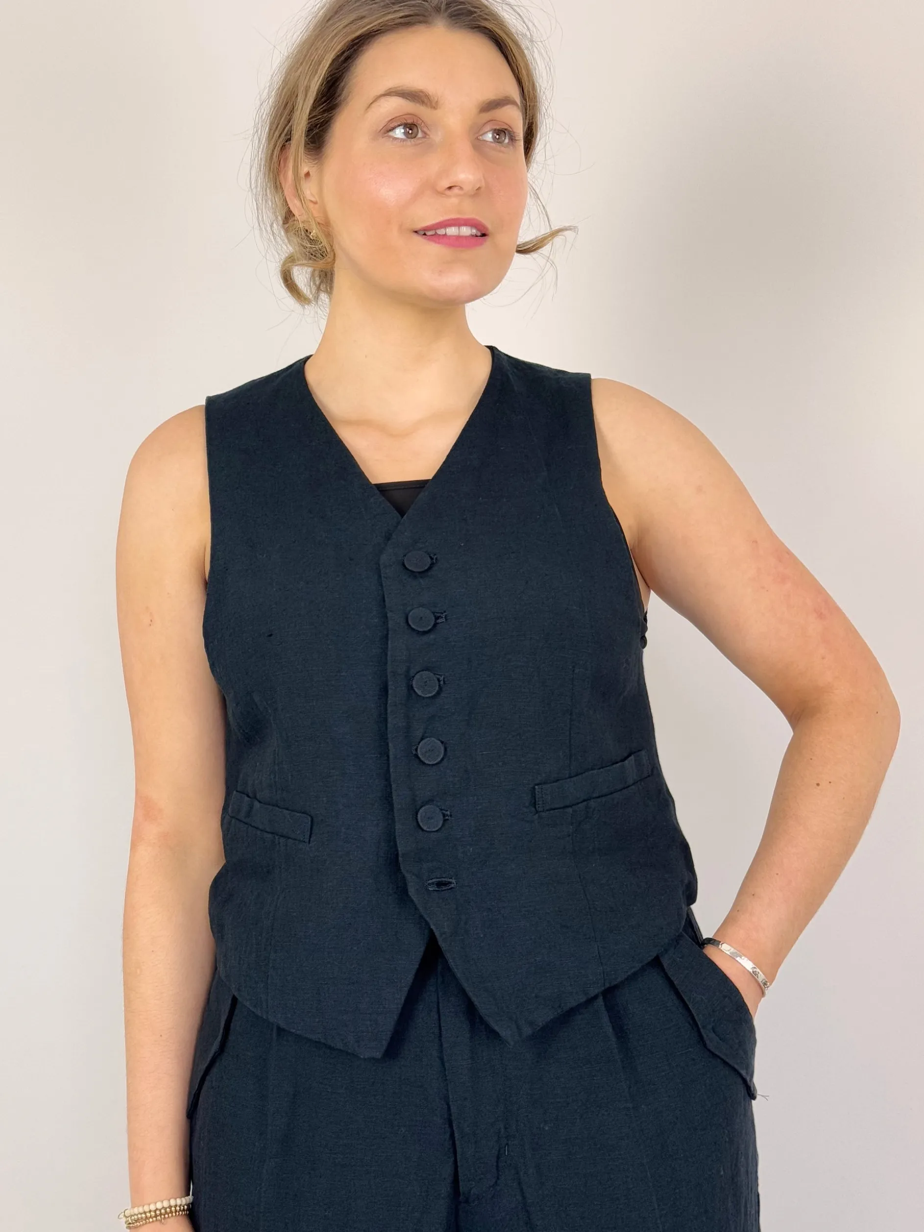 Pas De Calais 3321 Waistcoat Navy