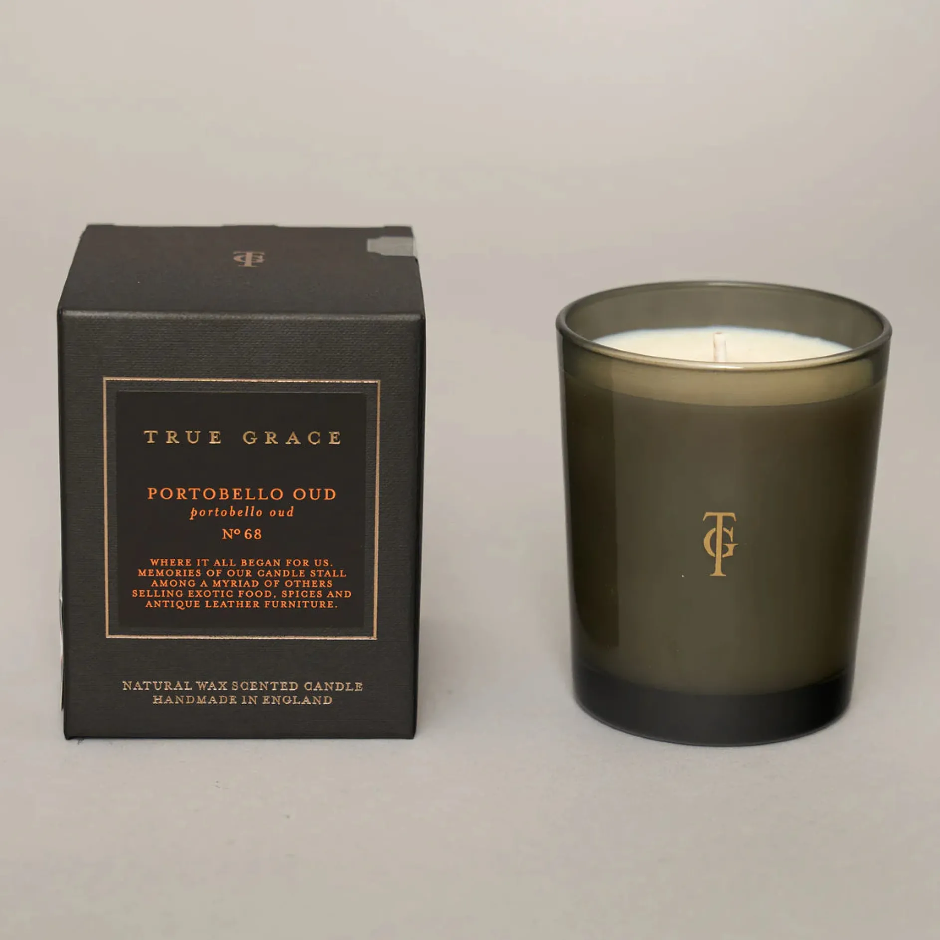 True Grace Candle: Portobello Oud